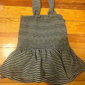 Madewell Texture & Thread Navy Blue Striped Top